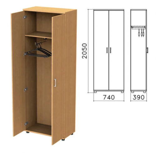 Шкаф для одежды Монолит (740x390x2050 мм)