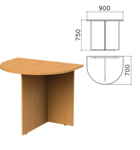 Стол приставной к столу для переговоров Монолит (900x700x750 мм)