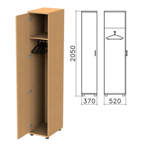 Шкаф для одежды Монолит (370x520x2050 мм)