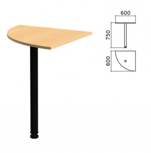 Стол приставной угловой Канц (600x600x750 мм)